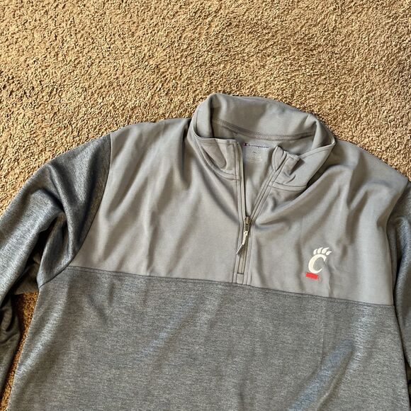 University Of Cincinnati Bearcats Champion Fleece Quarter Zip Size 2XL - Picture 3 of 7